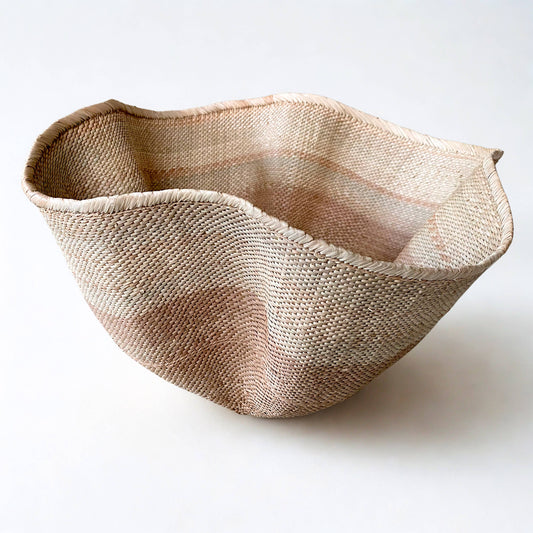 Wavy Palm Leaf Dancing Basket