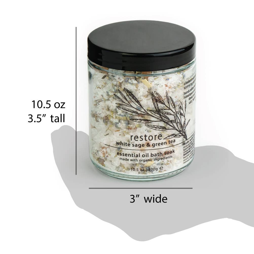 Restore White Sage & Green Tea | Essential Oil Mineral Bath