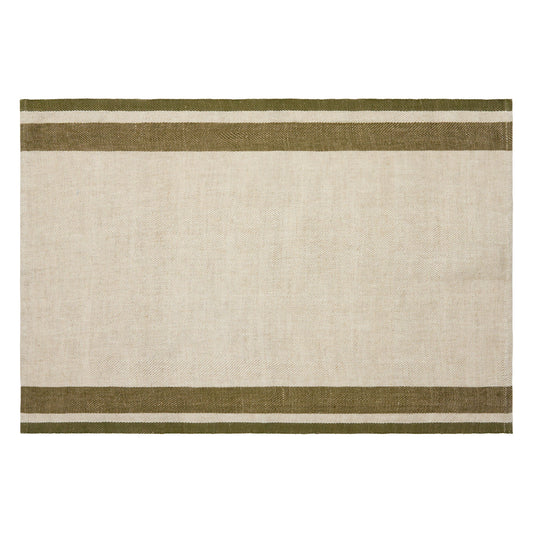 Gordes Natural & Olive Towels 20x30 - Set of 2