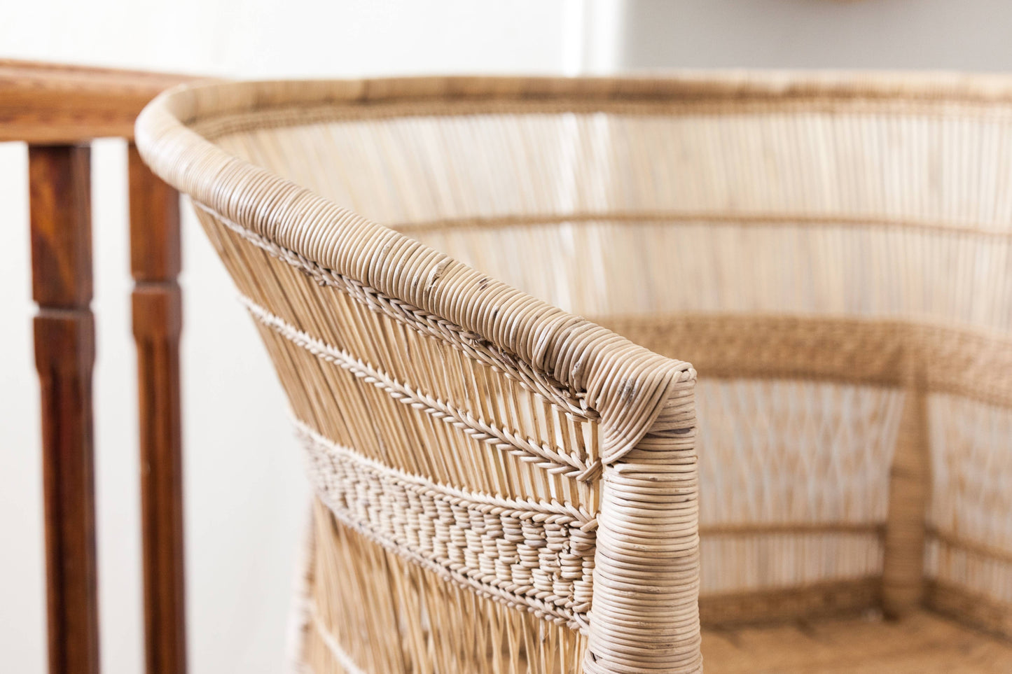 Handcrafted Malawi Cane Accent Chair