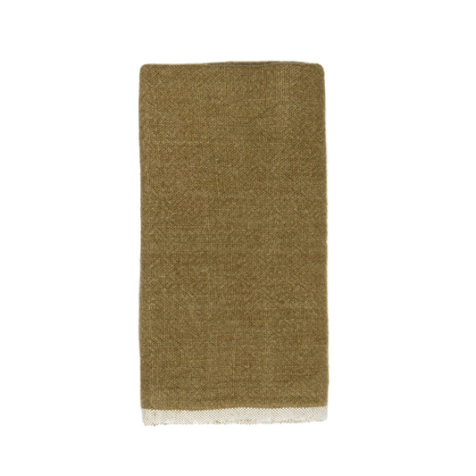 Chunky Linen Forest Green Towels 20x30 - Set of 2
