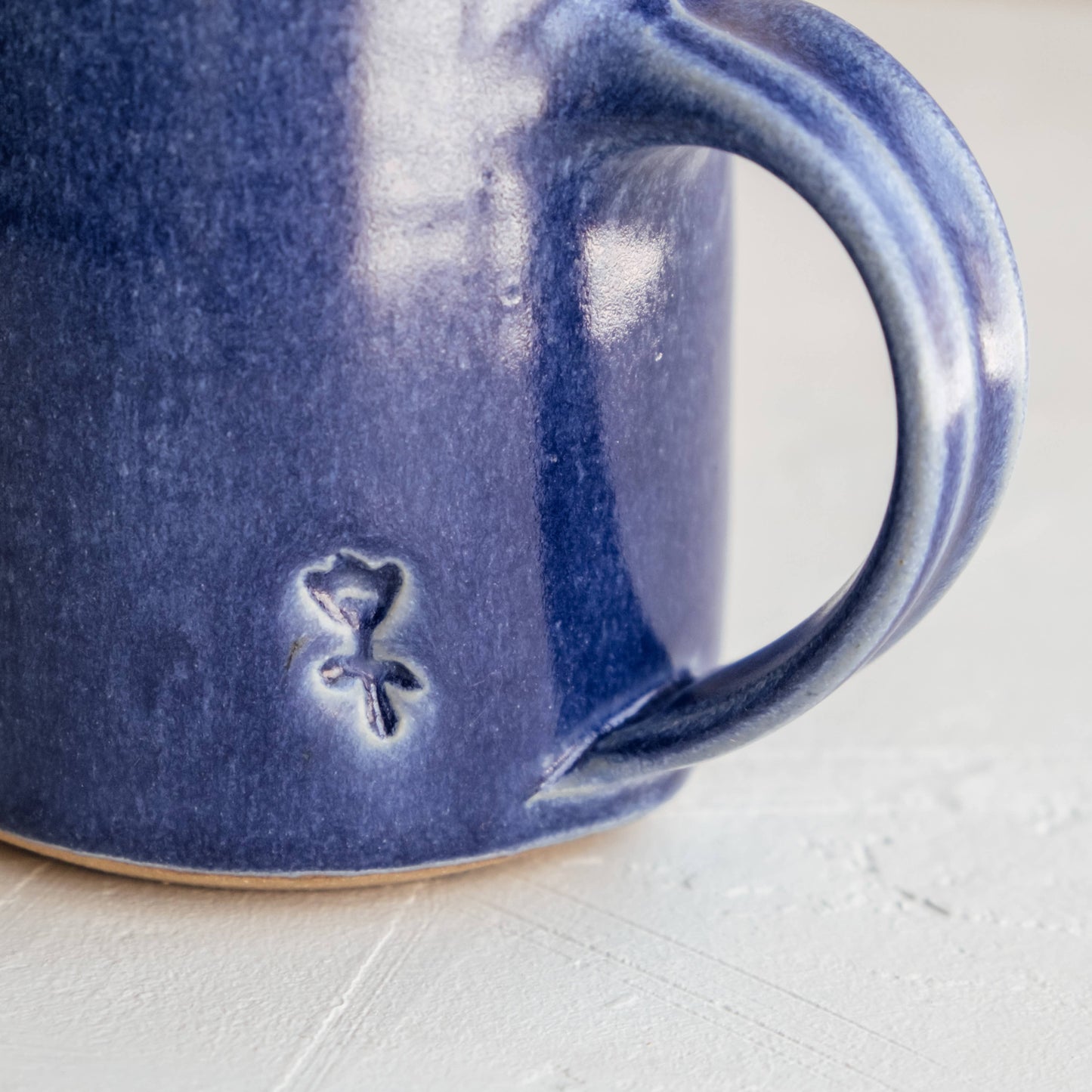 Handmade Stamped Ceramic Tulip Coffee Mug