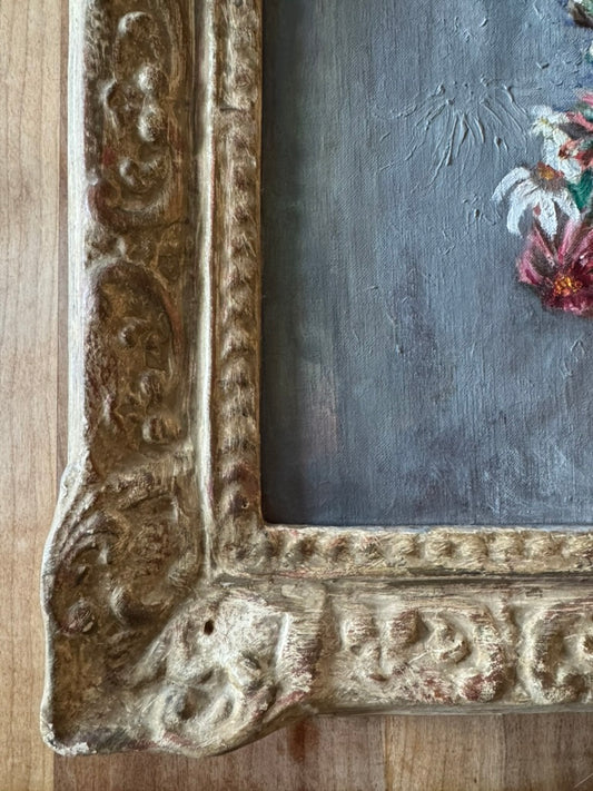 Framed flowers in vase