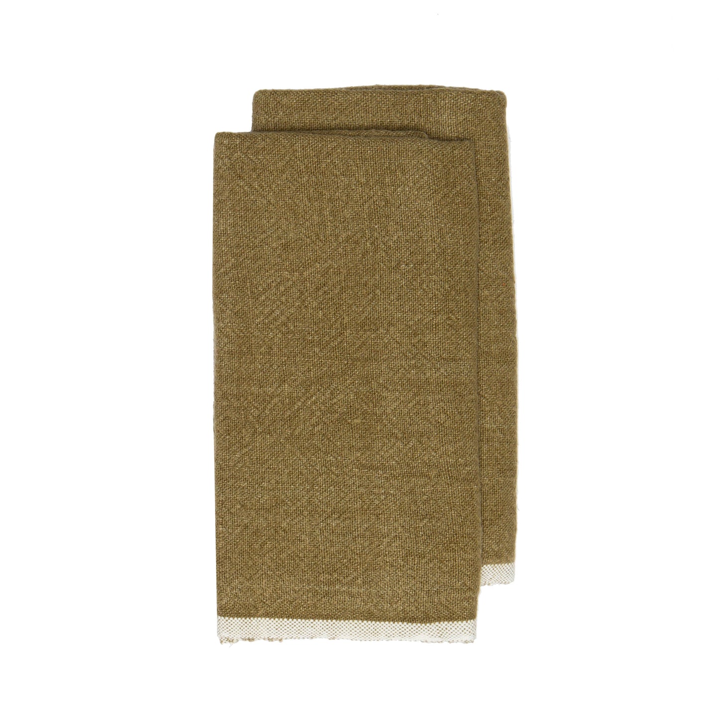 Chunky Linen Forest Green Towels 20x30 - Set of 2