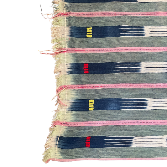 African Vintage Ikat Denim Textile 54