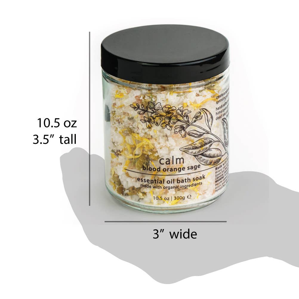 Calm Blood Orange Sage | Essential Oil Mineral Bath Soak