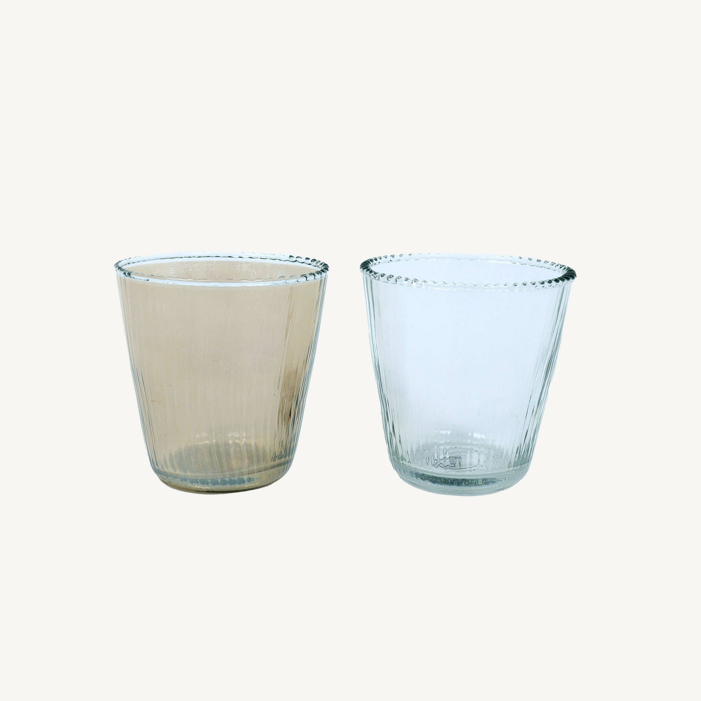 Ribbed Glass Small Brown