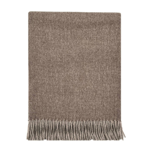 100% Baby Alpaca Throw - Hazelnut