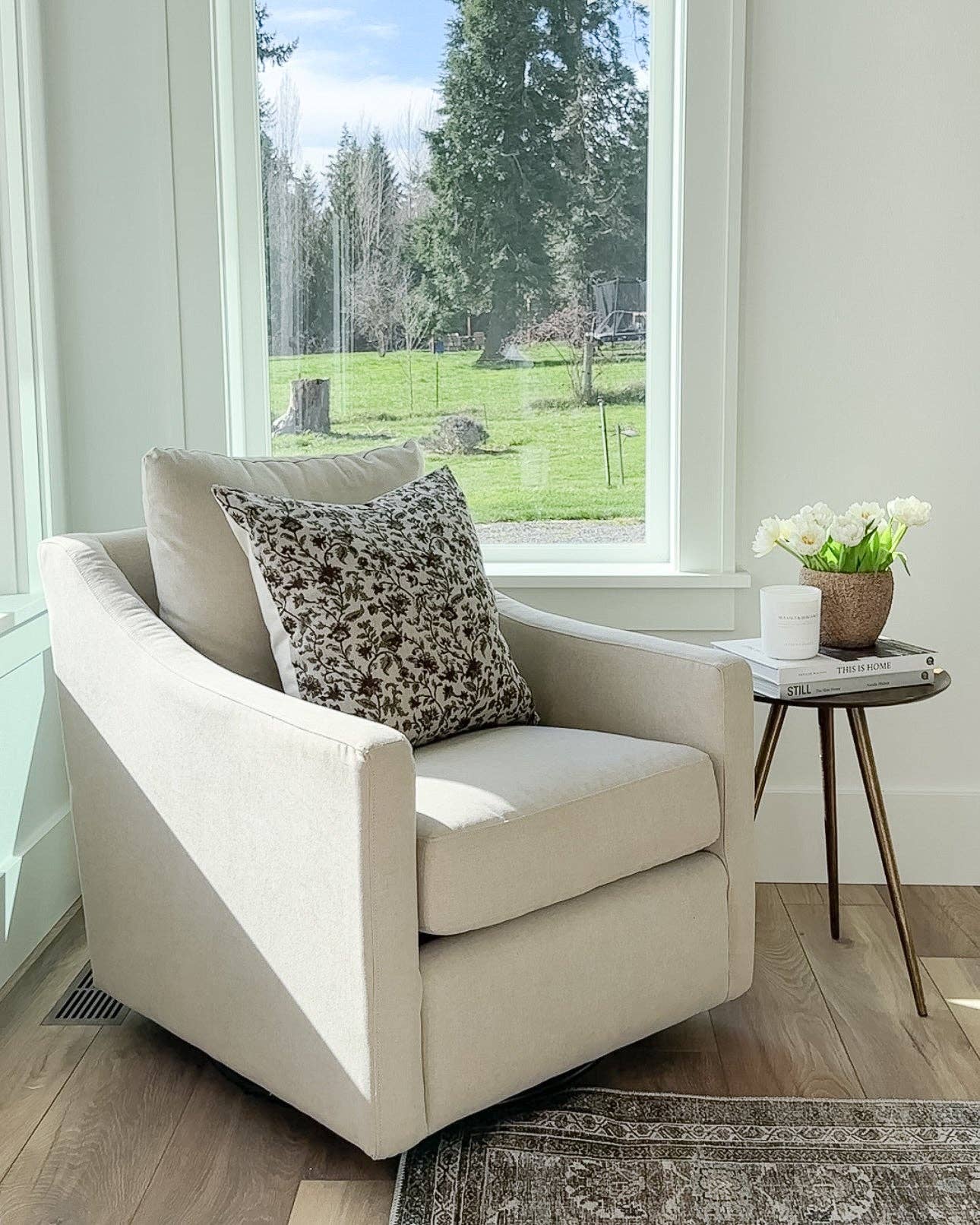 Bridgitt | Deep Rose & Sage Floral Pillow