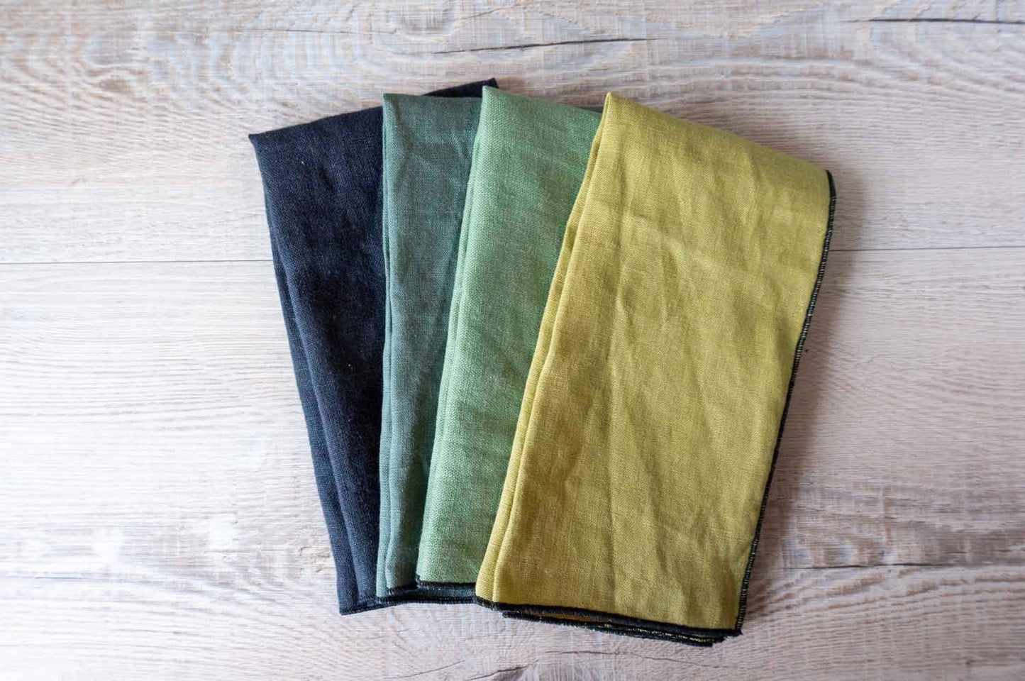 Curated 100% Linen Napkins - Grasshopper Mix