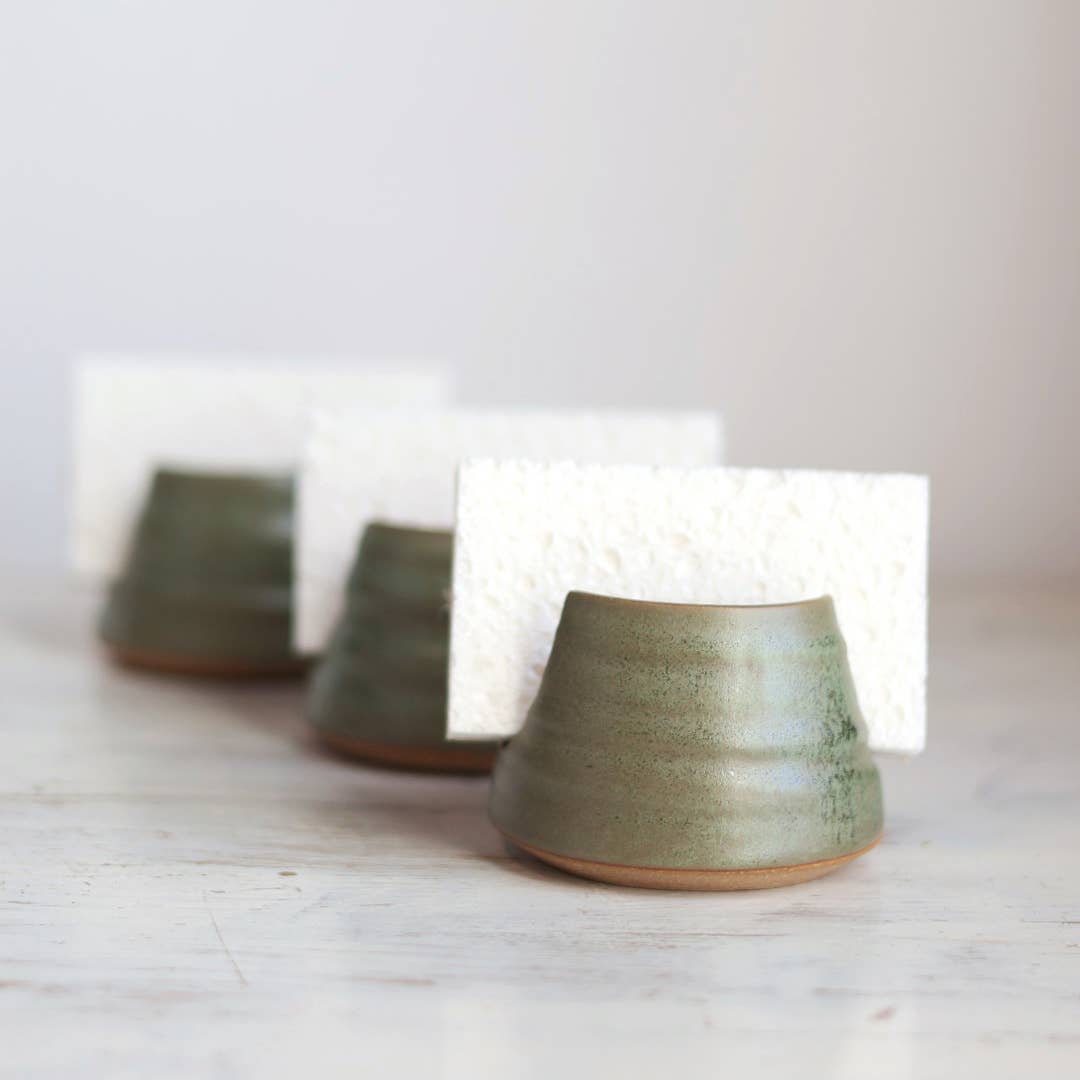 Sponge Holder in Moss Green
