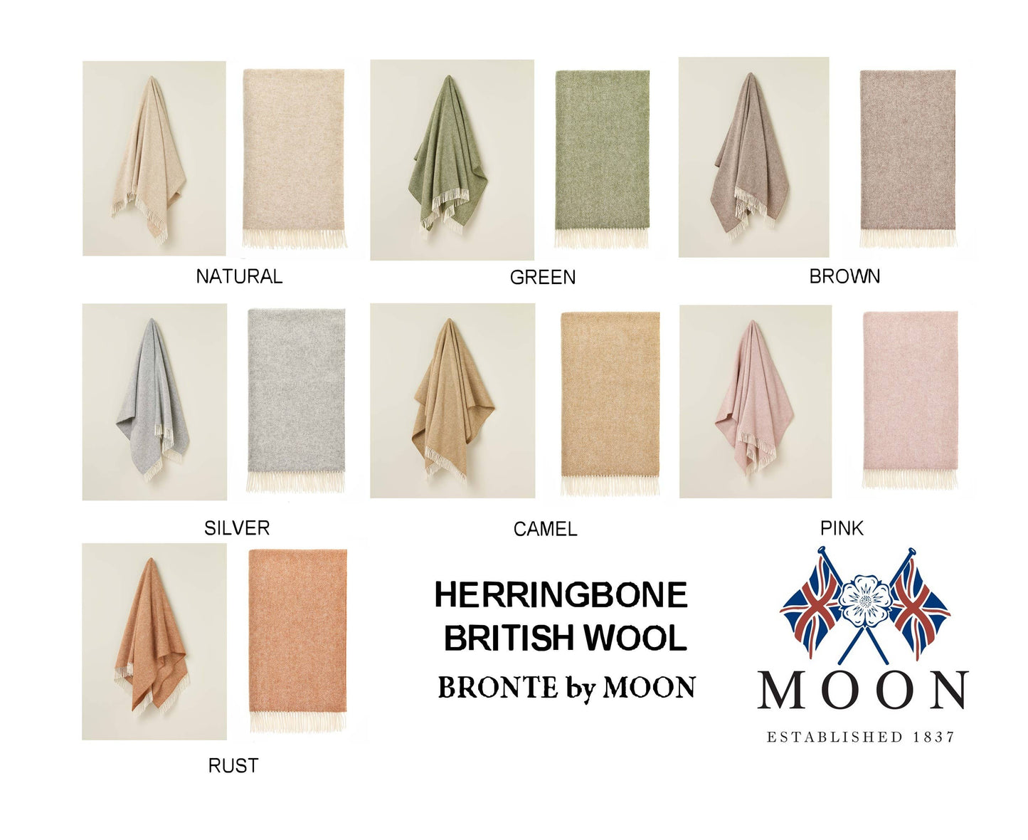 Herringbone 100% British Wool Range - Made in England
