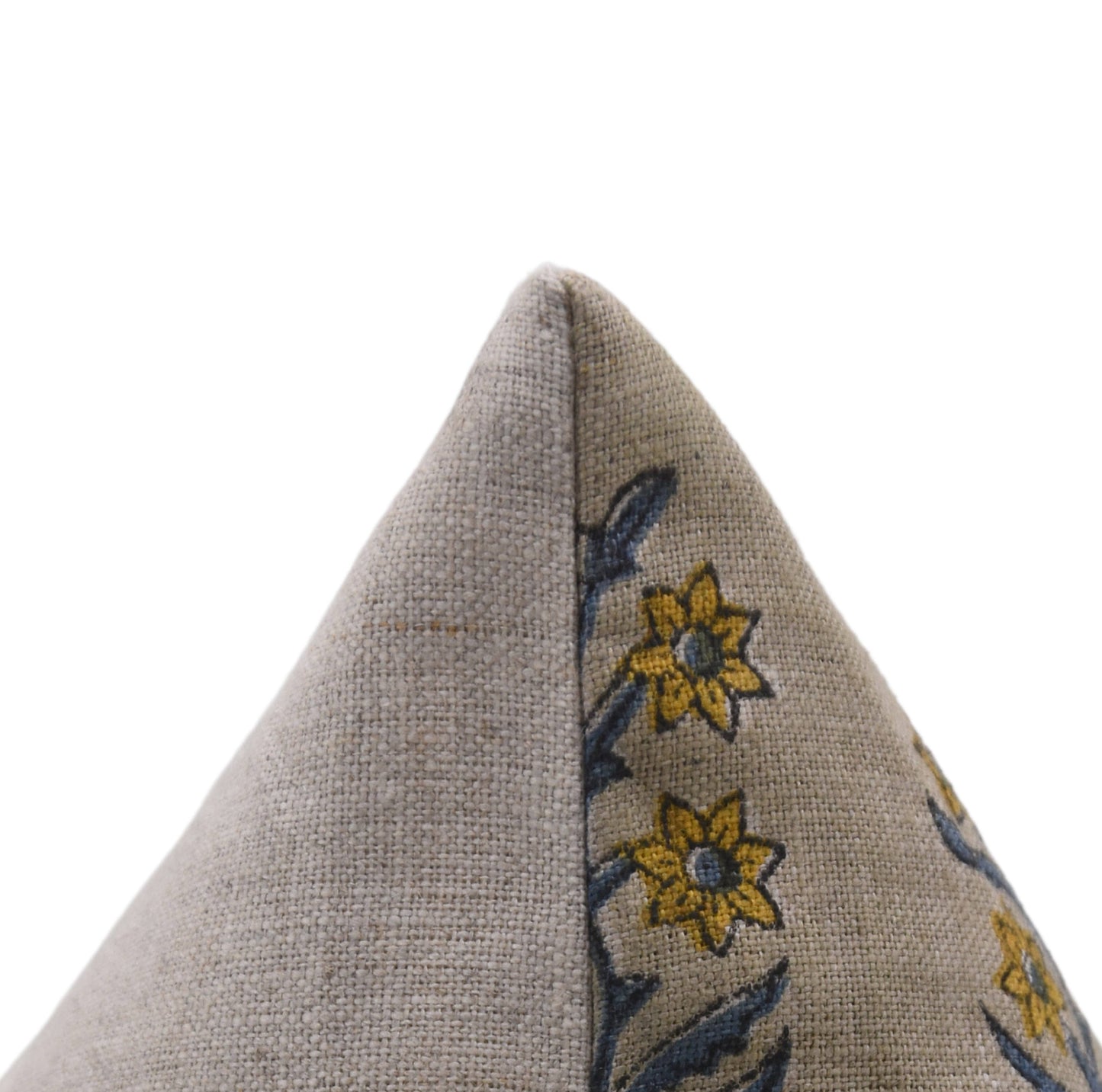 Modern Block Printed Pure Linen Pillow -Inderdhanush