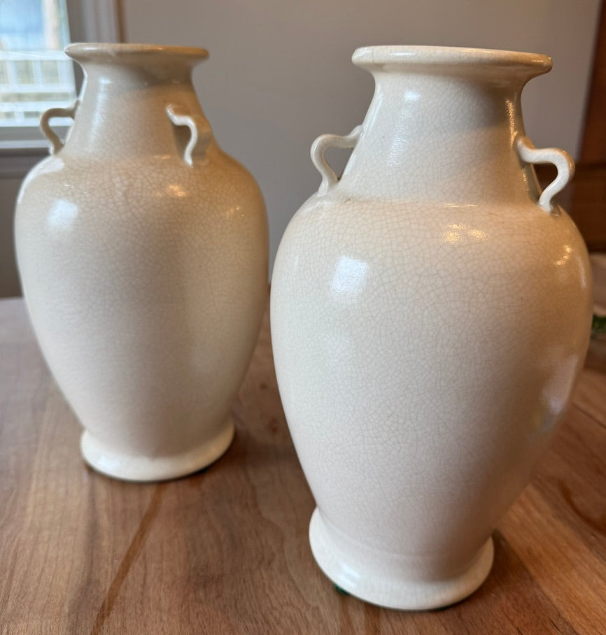 Pair: Kyotoware Japanese vases