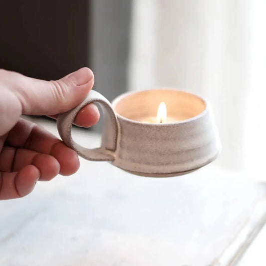 Tea Lite Candle Holder in Cream