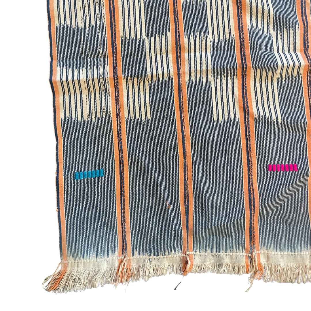 African Vintage Ikat Denim Textile 49