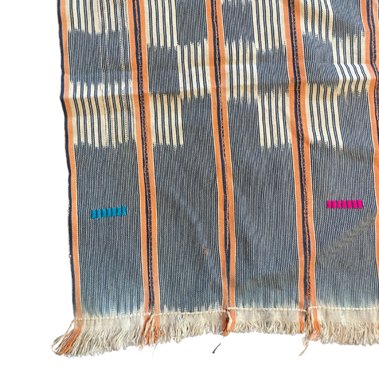 African Vintage Ikat Denim Textile 49
