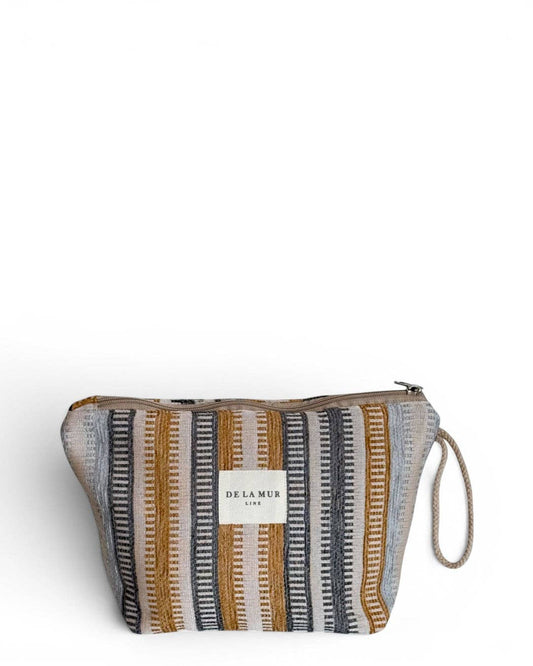 Striped Jacquard Large Makeup Bag – Multicolor (Tron)