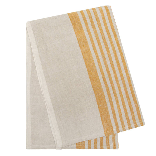 Brittany Natural & Mustard  Tea Towels 20x30 - Set of 2