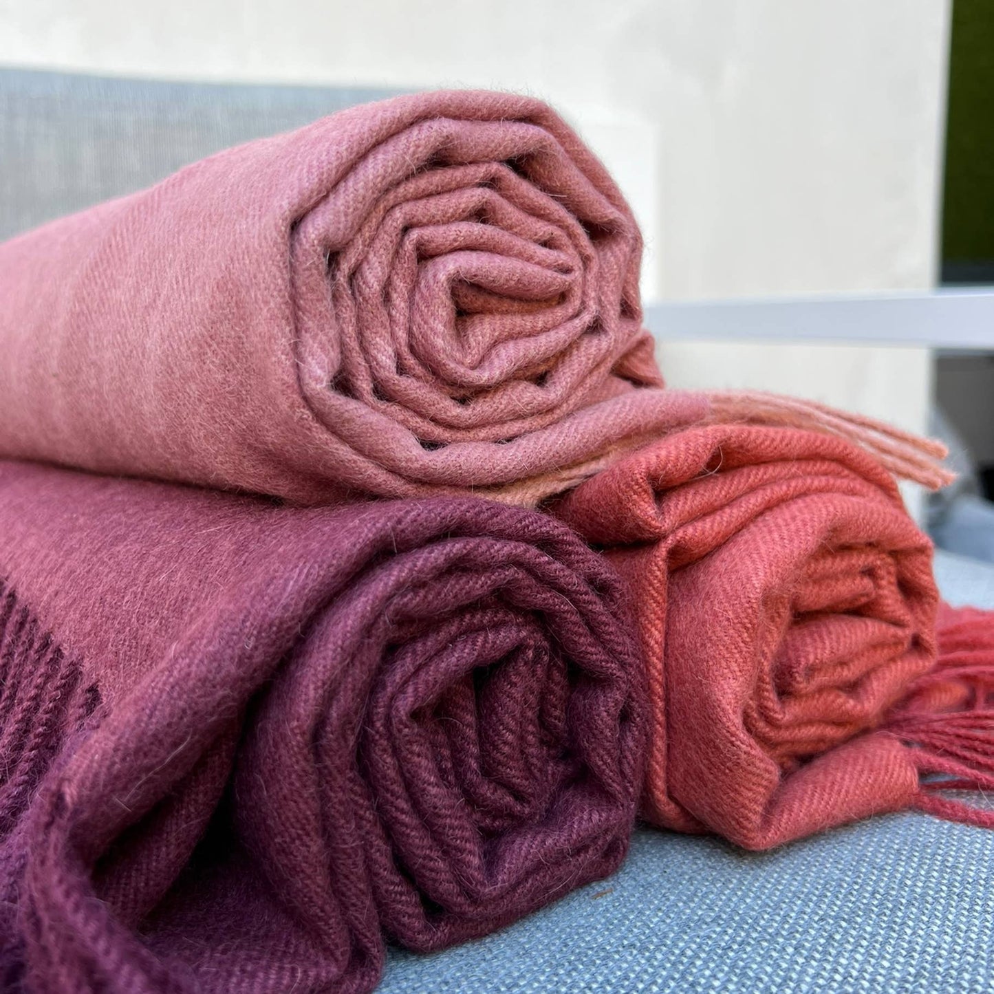 100% Baby Alpaca Throw - Malbec