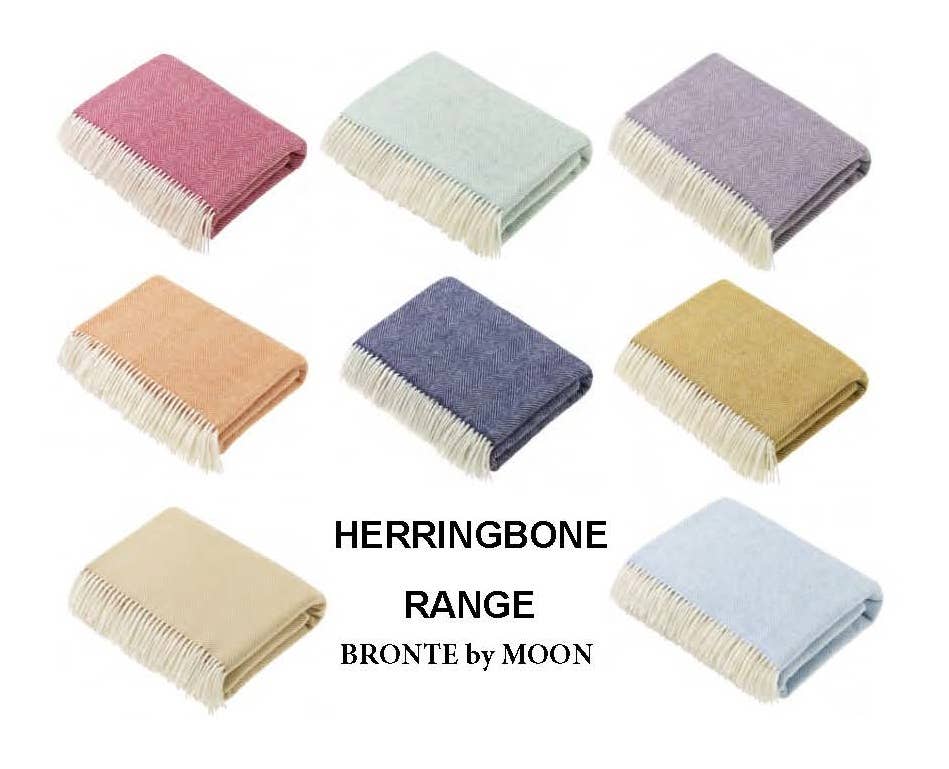 Herringbone - Merino Lambswool Throws - Made in England