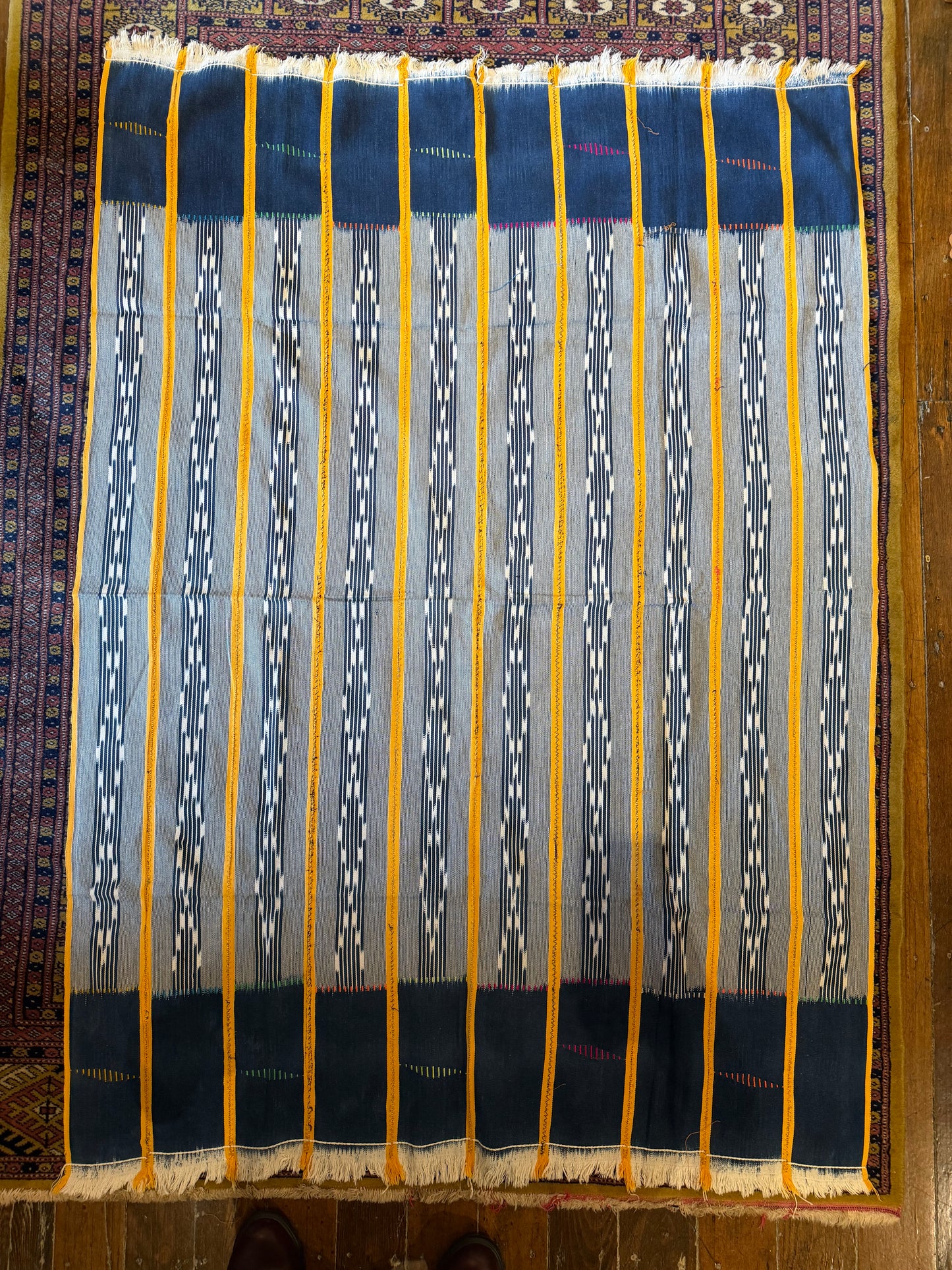 African Vintage Ikat Denim Textile 50