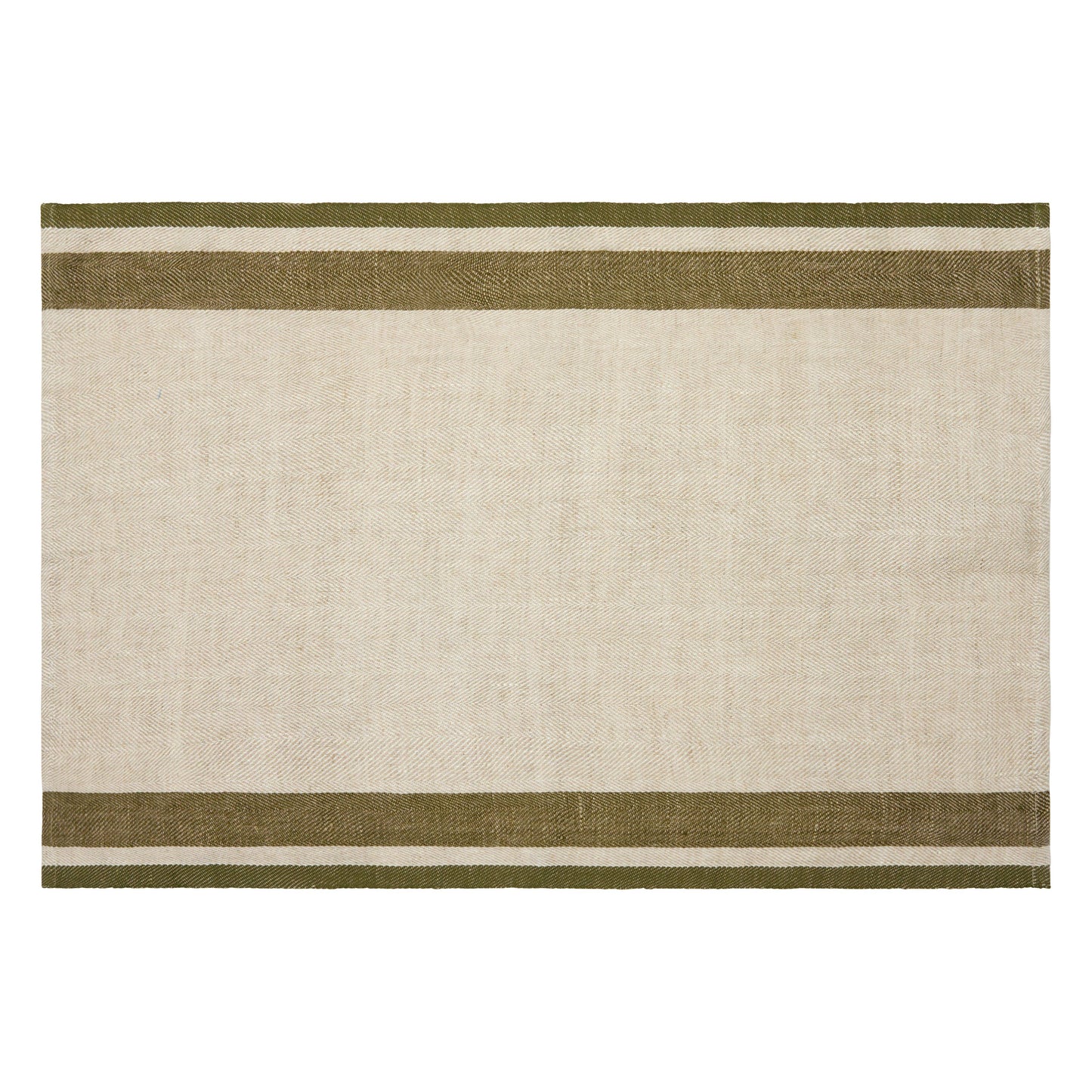 Gordes Natural & Olive Towels 20x30 - Set of 2