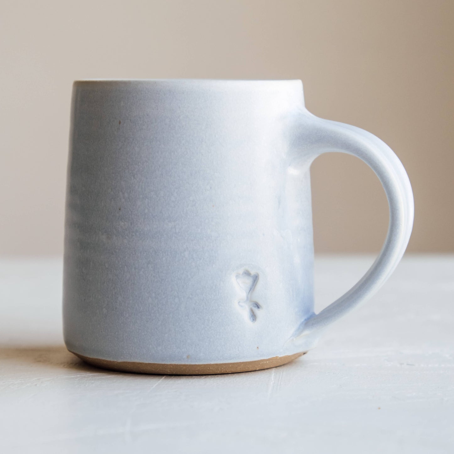 Handmade Stamped Ceramic Tulip Coffee Mug