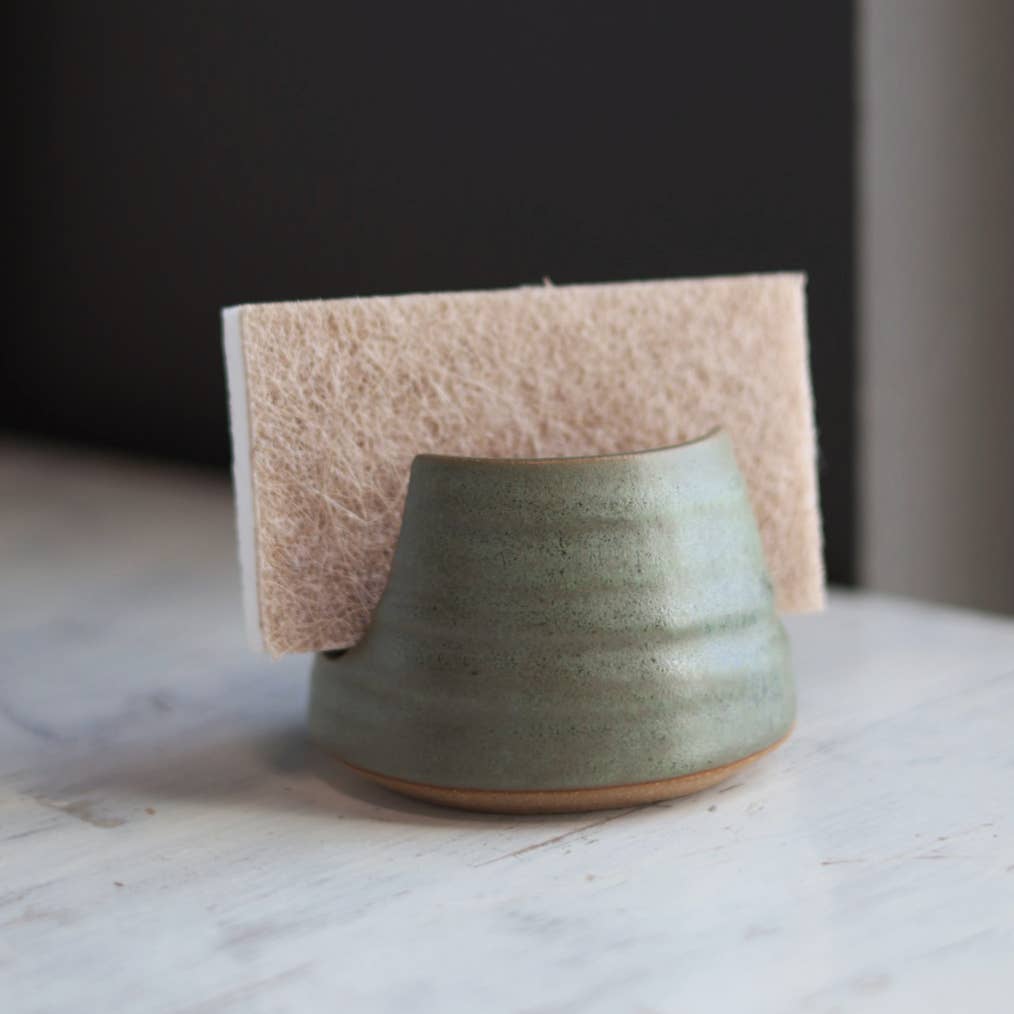 Sponge Holder in Moss Green