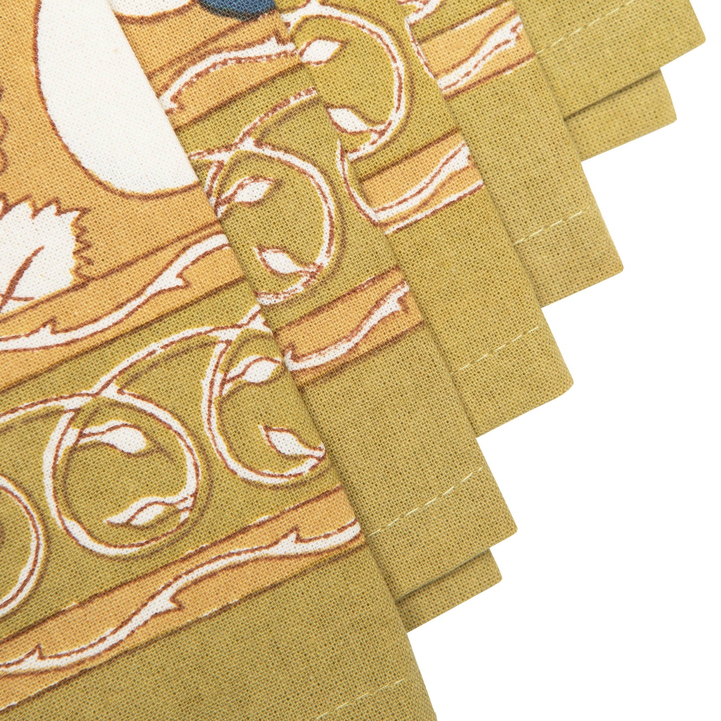 Forest Harvest Mustard & Blue Napkins - Set of 6