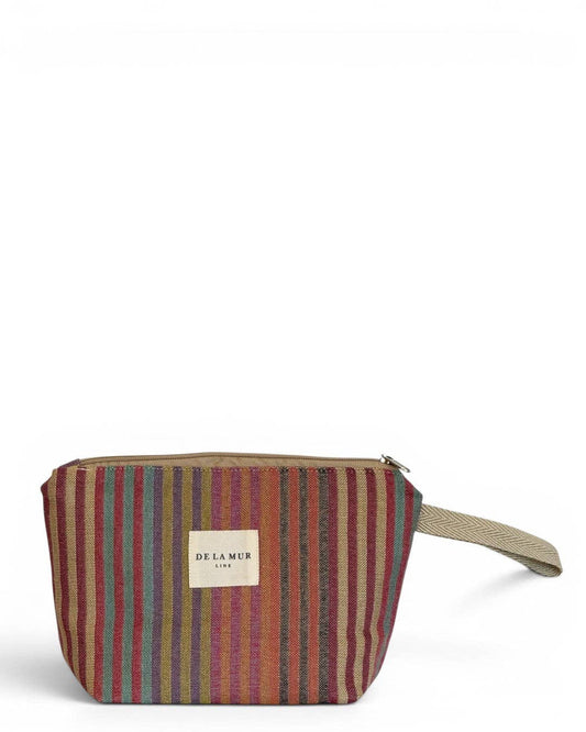Striped Jacquard Large Makeup Bag – Multicolor (Maria)