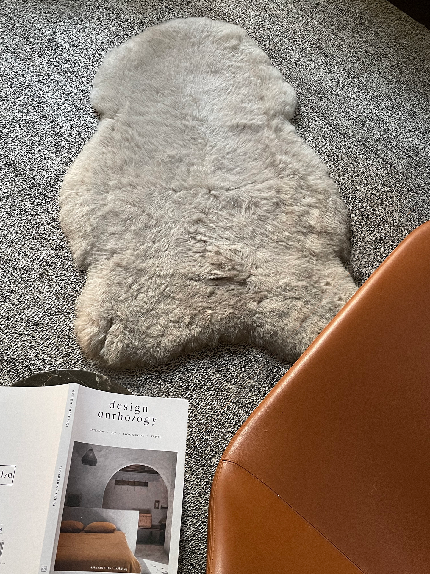 Shorn Nude Icelandic Sheepskin Throw Rug