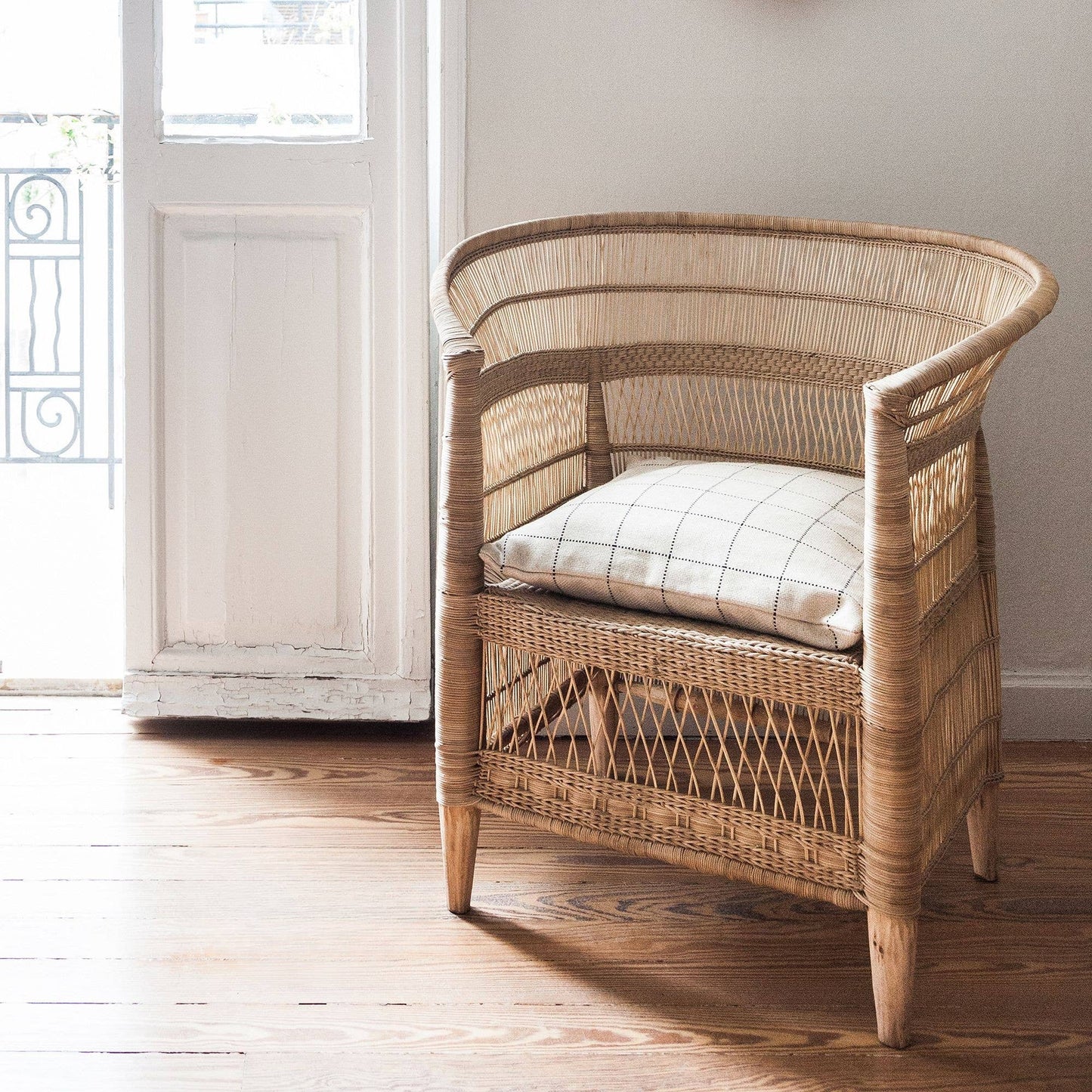 Handcrafted Malawi Cane Accent Chair