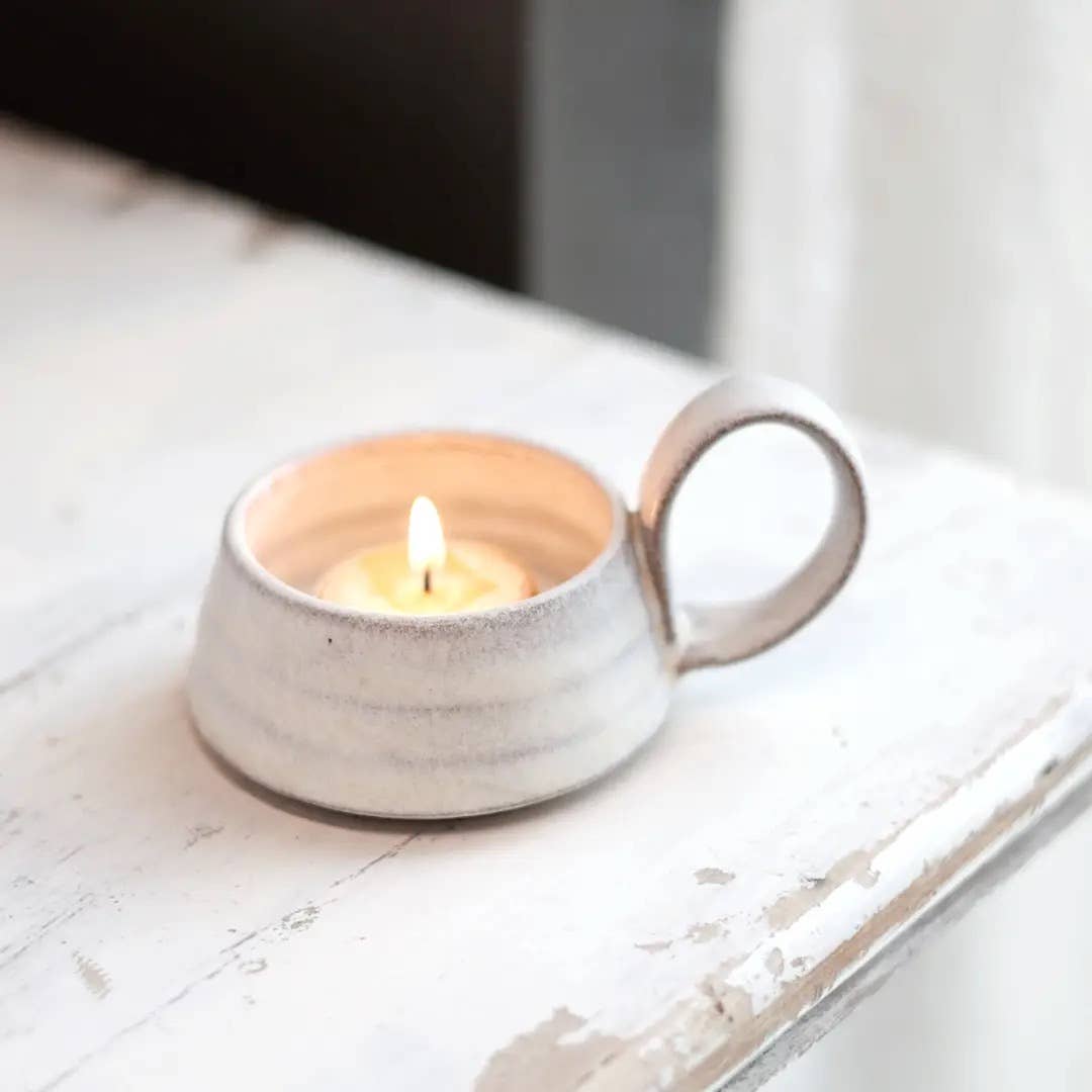 Tea Lite Candle Holder in Cream