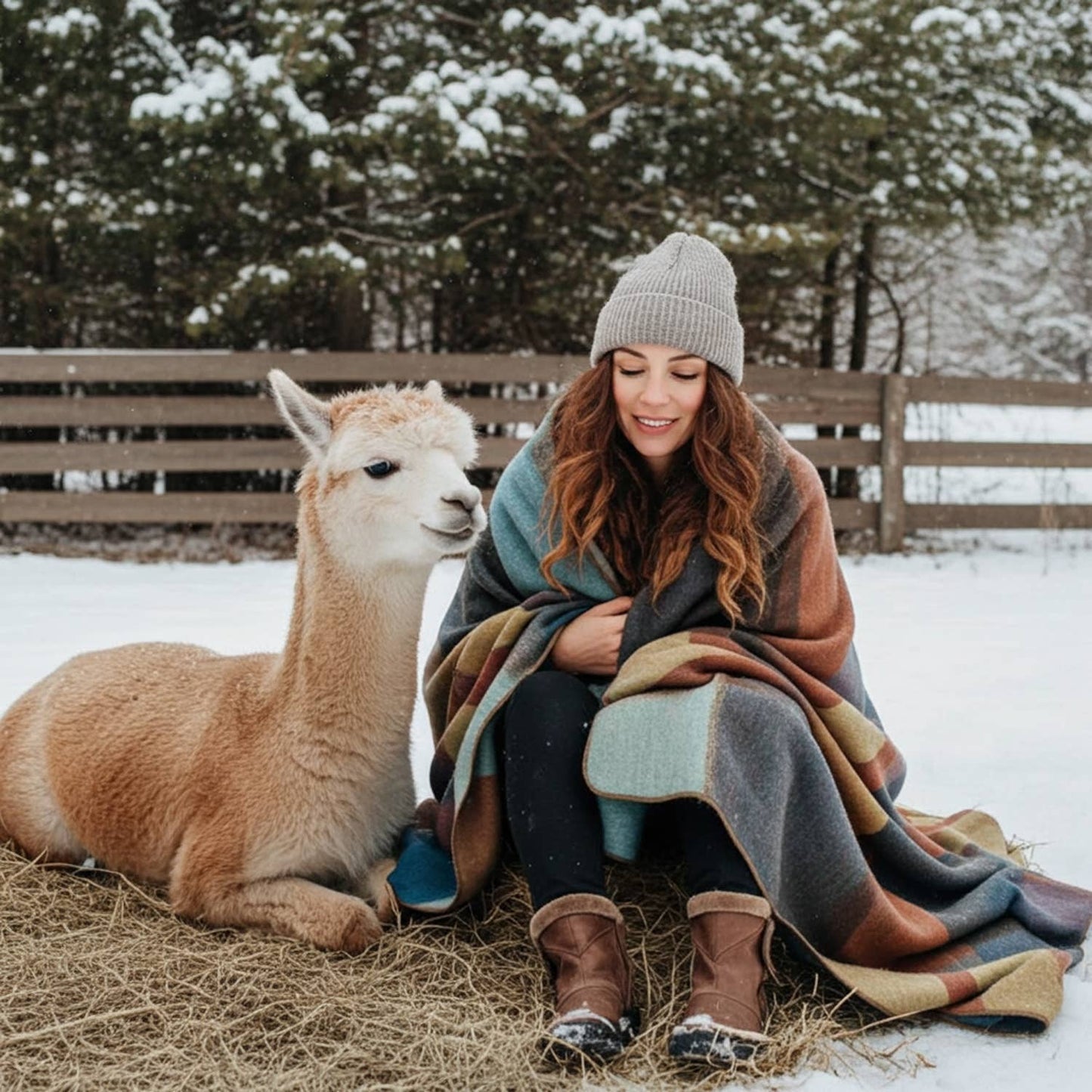 NEW! Alpaca Throw Blanket - Prism
