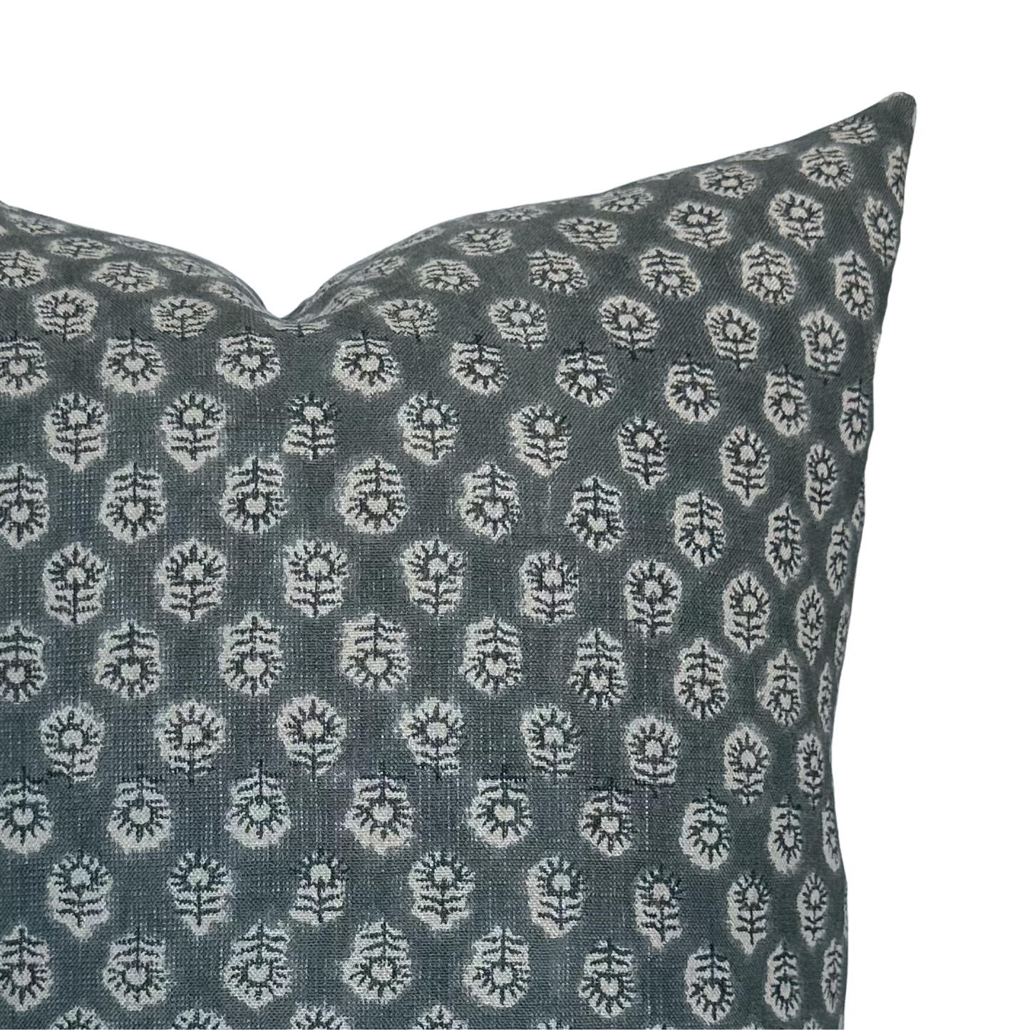 Bailey | Navy Blue Floral Handblock Pillow