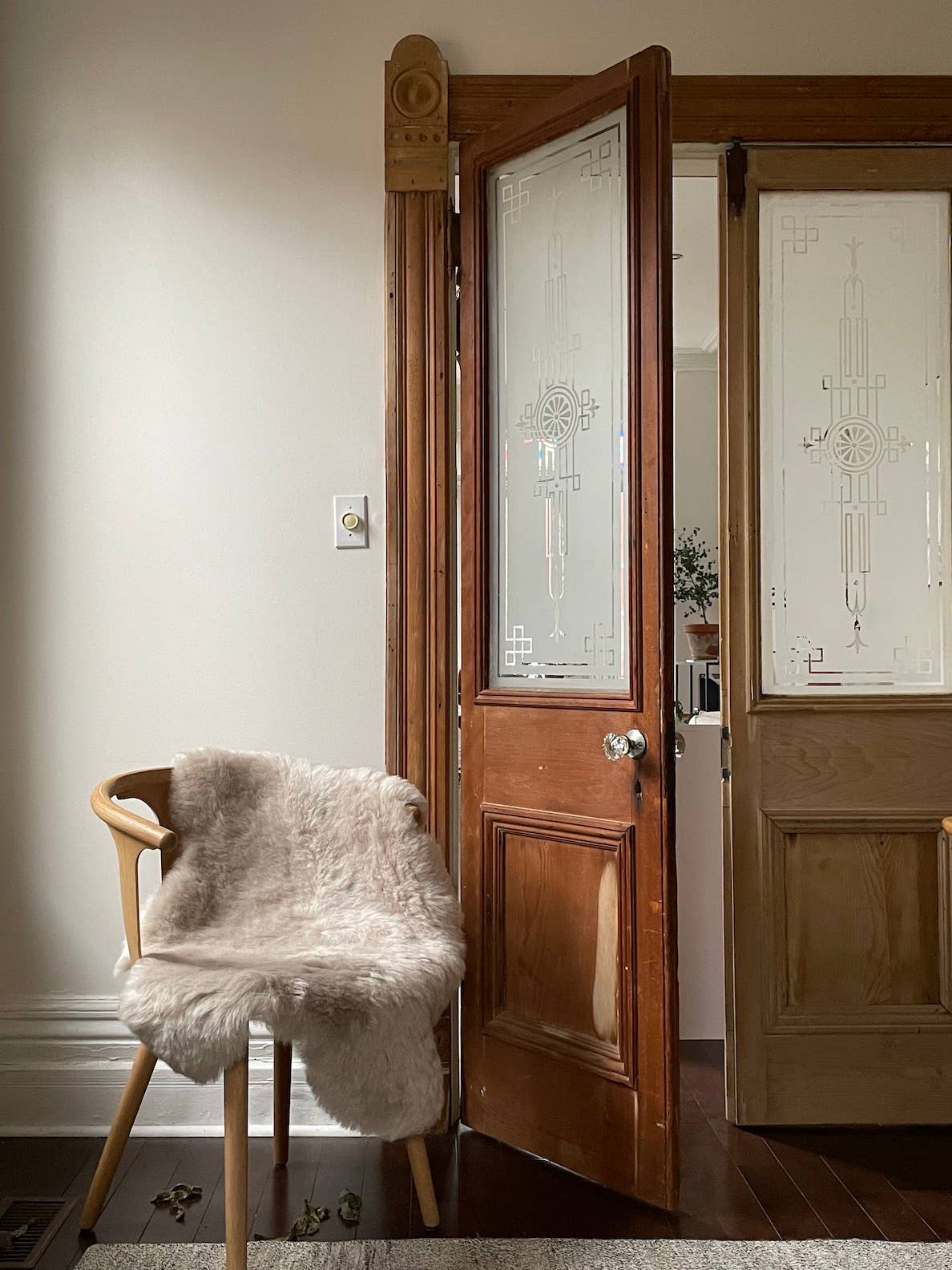 Shorn Nude Icelandic Sheepskin Throw Rug