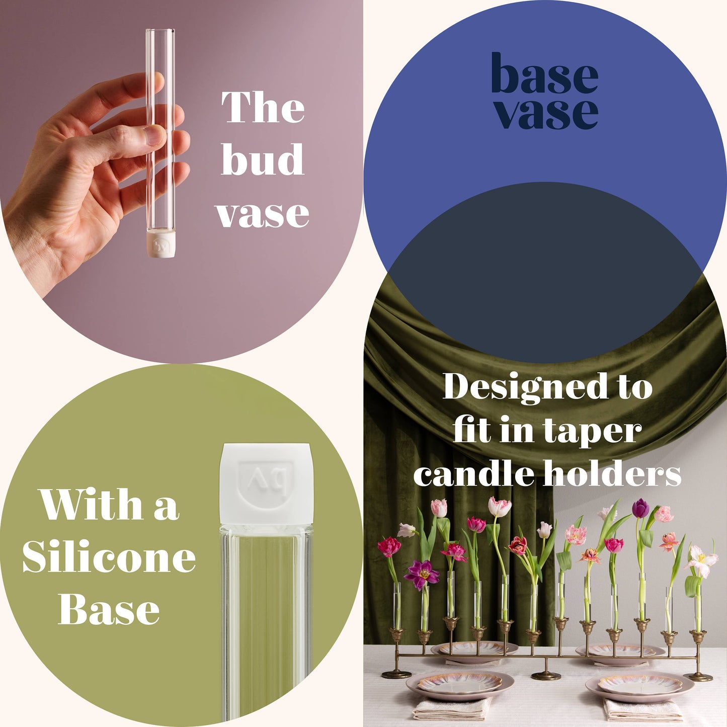 Base Vase 3-Pack (Clear)