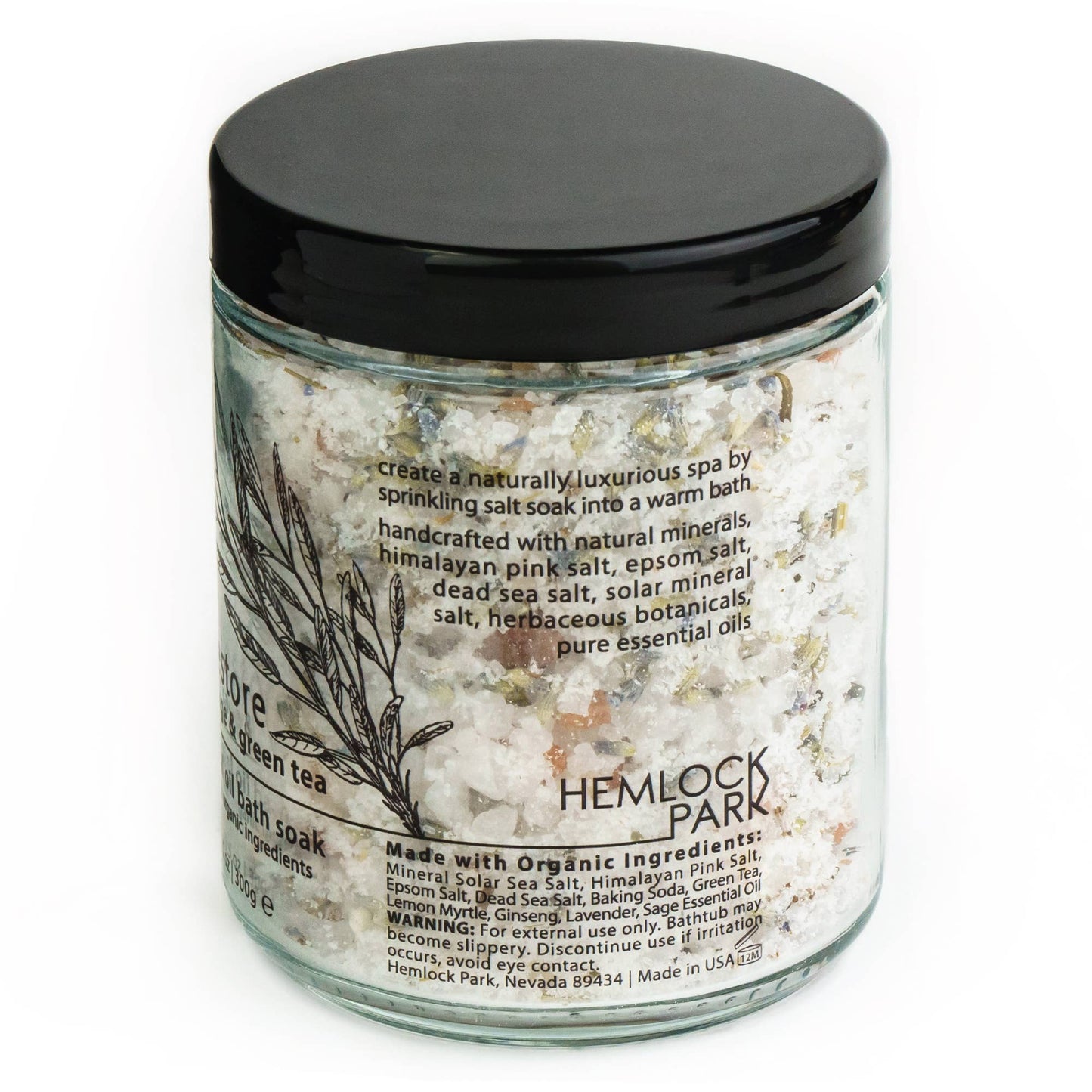 Restore White Sage & Green Tea | Essential Oil Mineral Bath