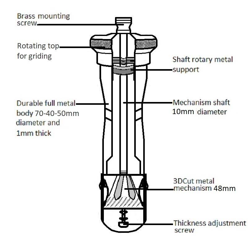 Athena' pepper grinder Large 9.5"
