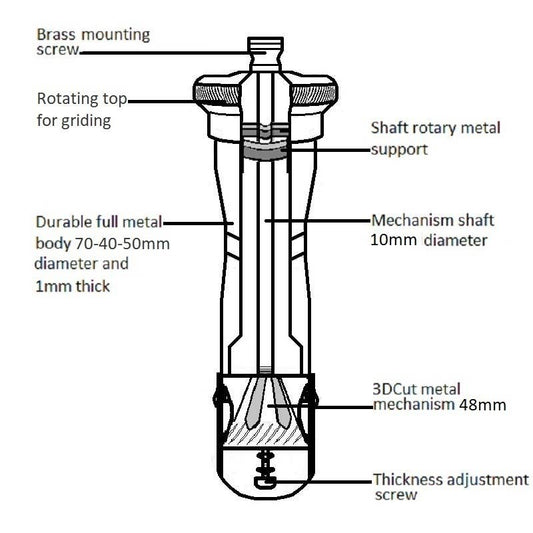 Athena' pepper grinder Large 9.5"