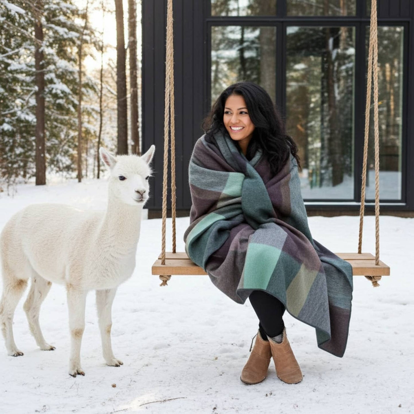 NEW! Alpaca Throw Blanket - Twilight