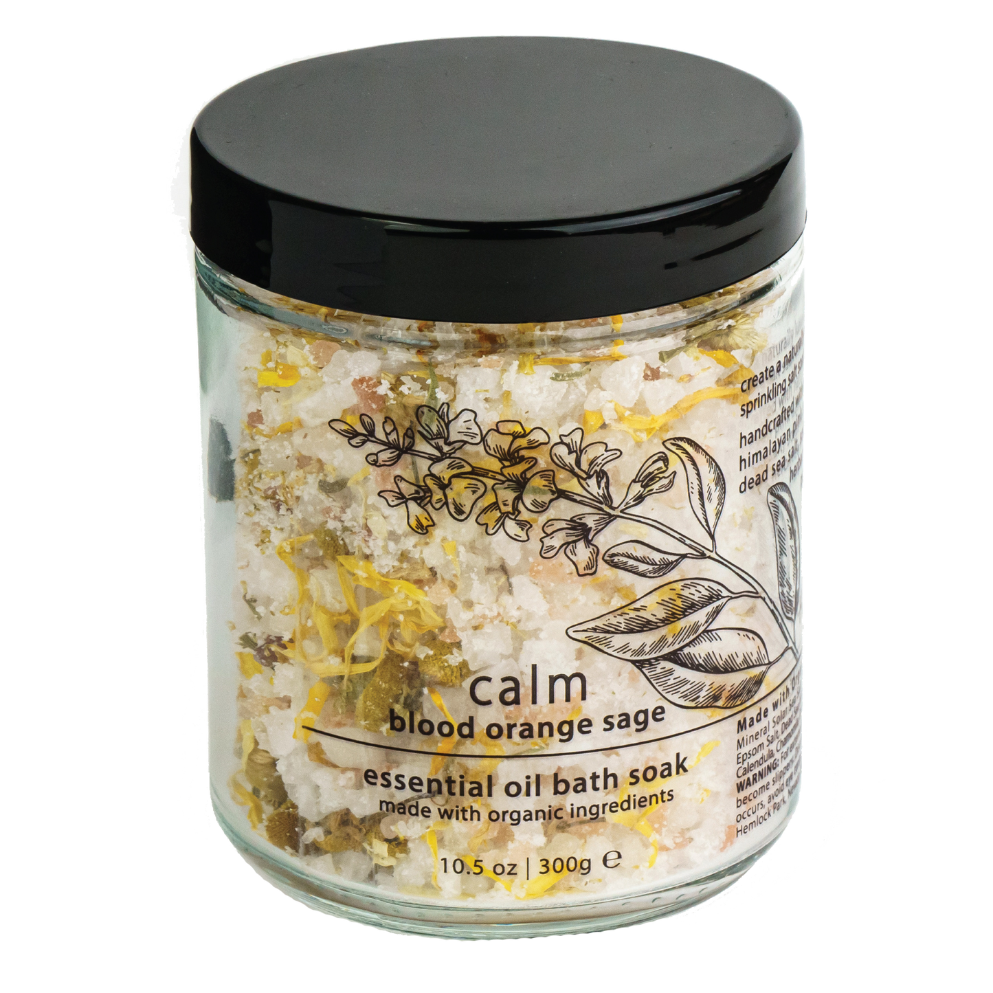 Calm Blood Orange Sage | Essential Oil Mineral Bath Soak