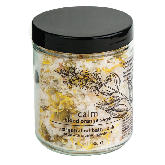 Calm Blood Orange Sage | Essential Oil Mineral Bath Soak