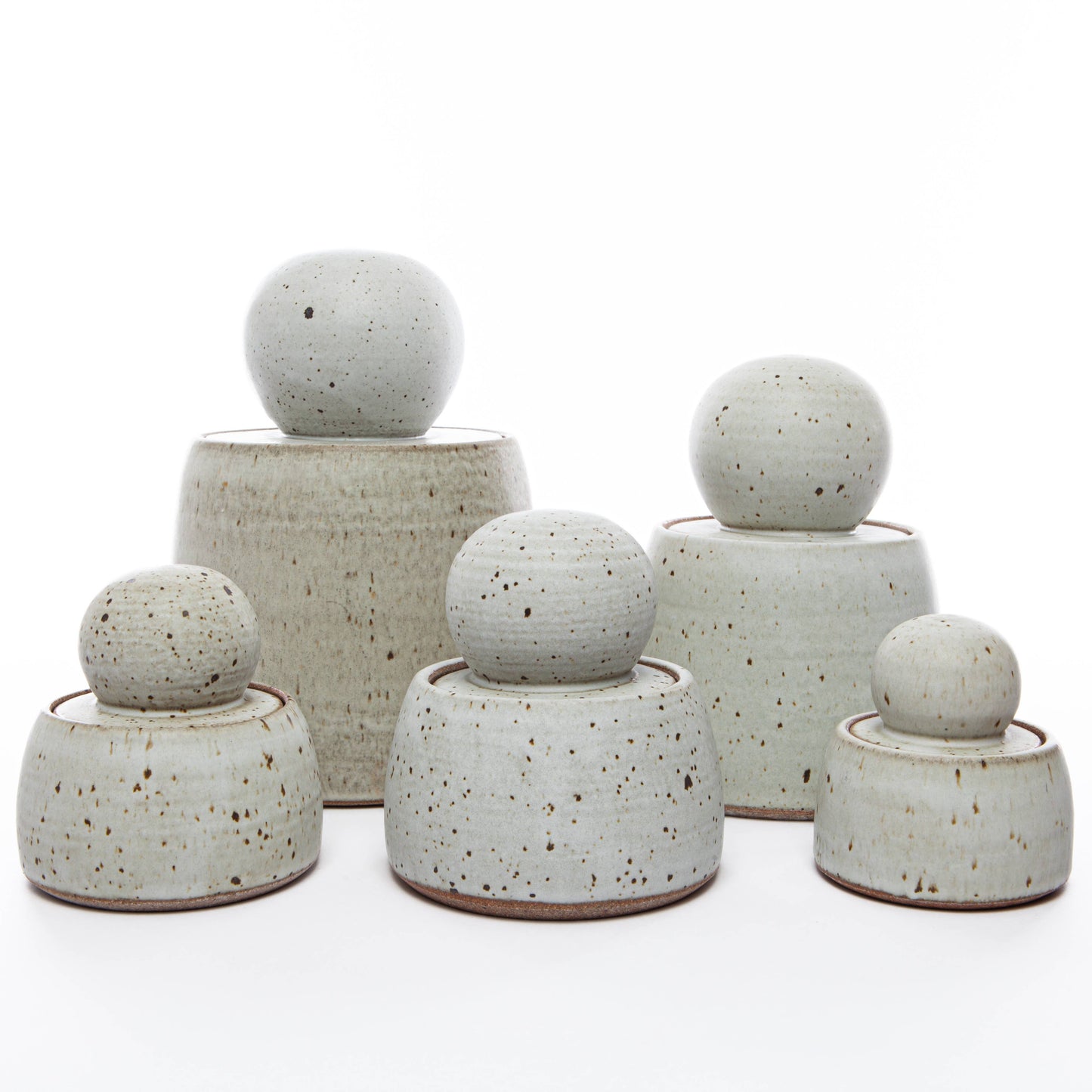 Alabaster White Stash Jars