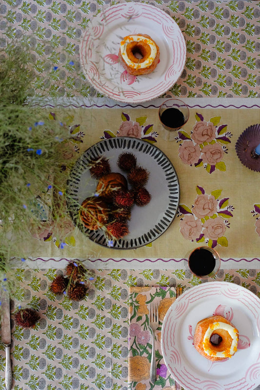 Sara - Block-printed Table Runner (Harvest)