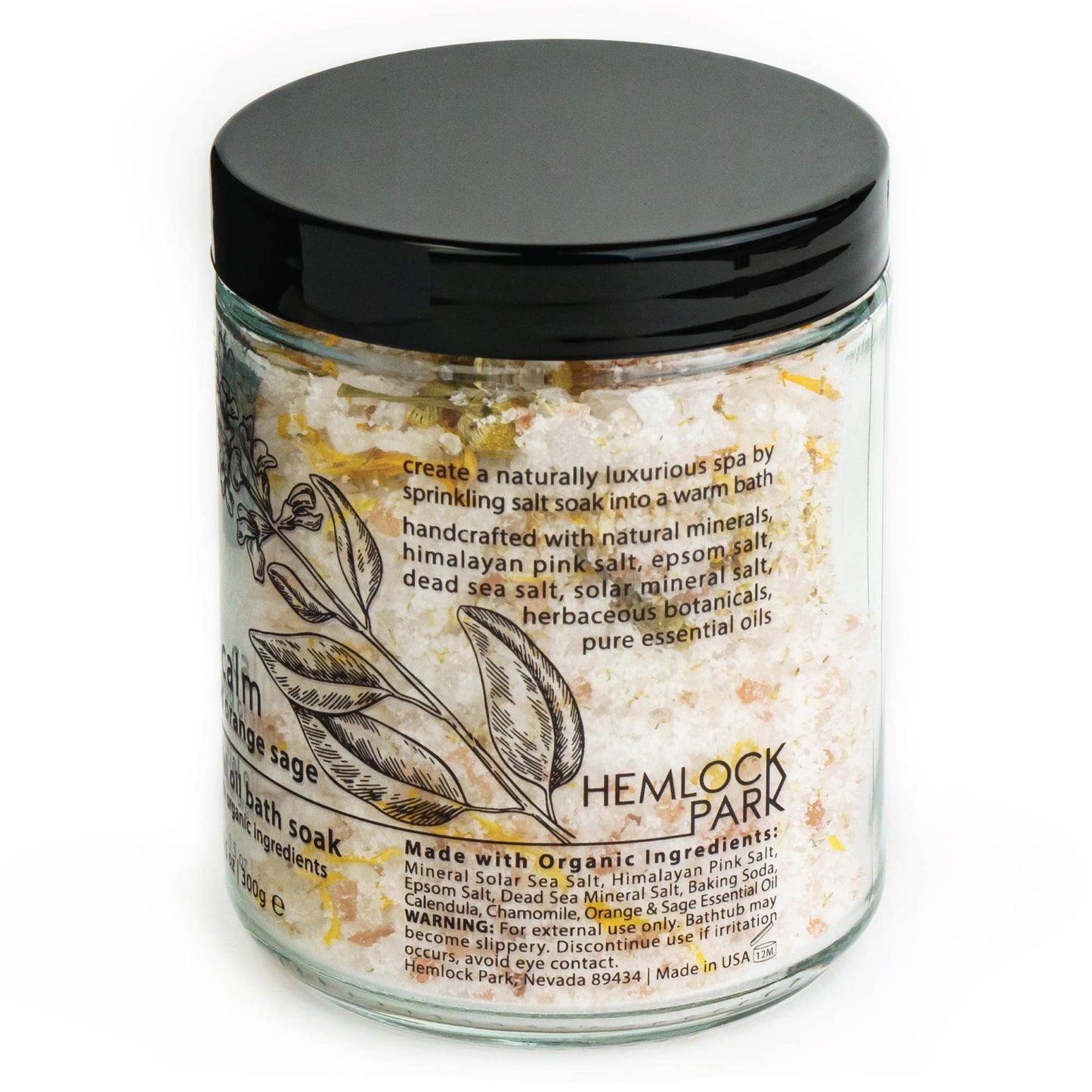 Calm Blood Orange Sage | Essential Oil Mineral Bath Soak