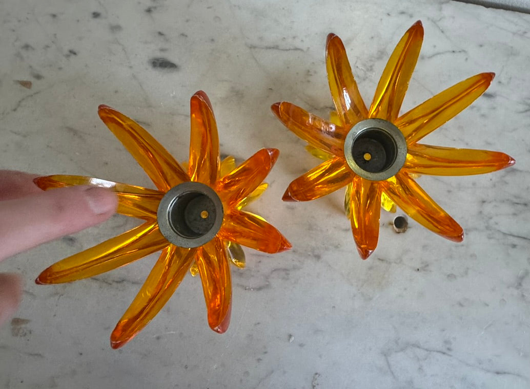 Orange burst candlesticks