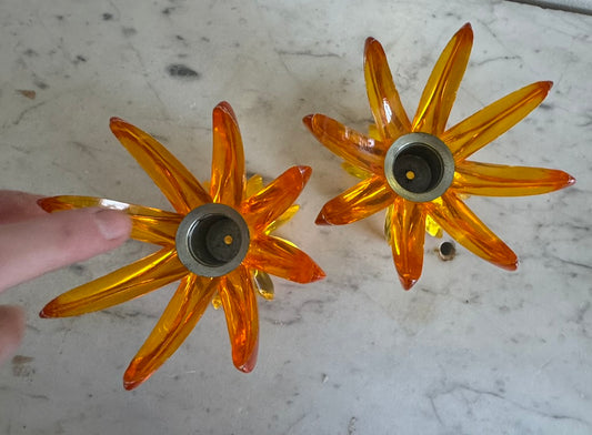 Orange burst candlesticks