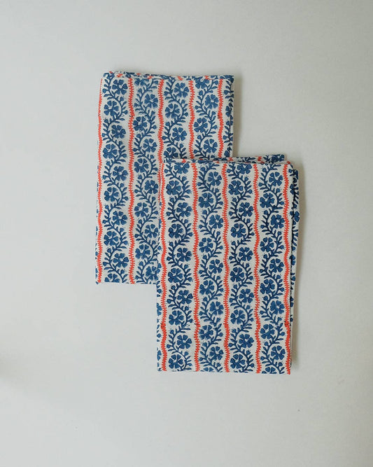 Vipin - Hand Block-printed Cotton Sham - Set of 2 (Indigo)
